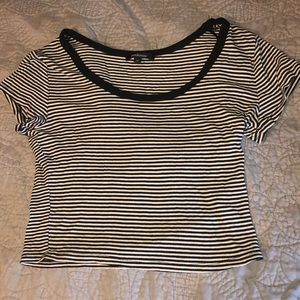 Black and White Crop Top